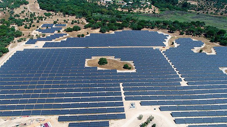 The Algeruz II photovoltaic plant, the first of its kind to be commissioned in Portugal.