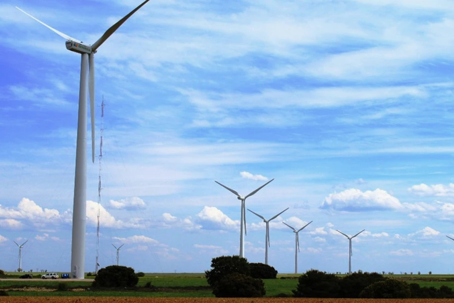 Parque eólico en Hungría.